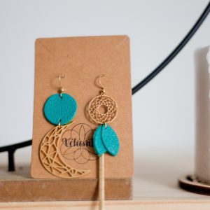 Boucles Asymétriques "Lune Géométrique"