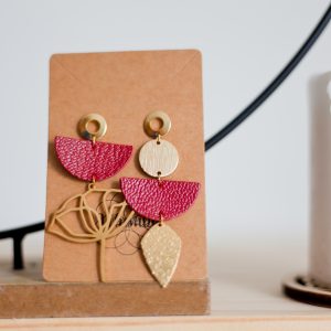 Boucles Asymétrique "Coquelicot"