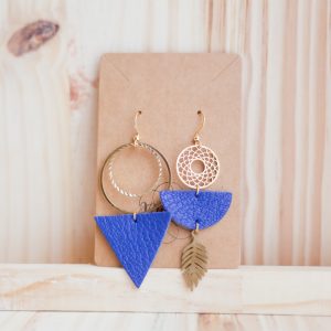 Boucles Asymétriques "Élégante Plume"