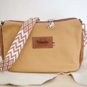 Sac Demi Lune - Cuir Bicolore