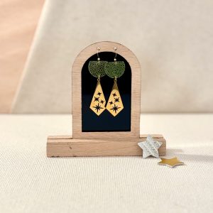 Boucles d'Oreilles en Cuir - Akènes